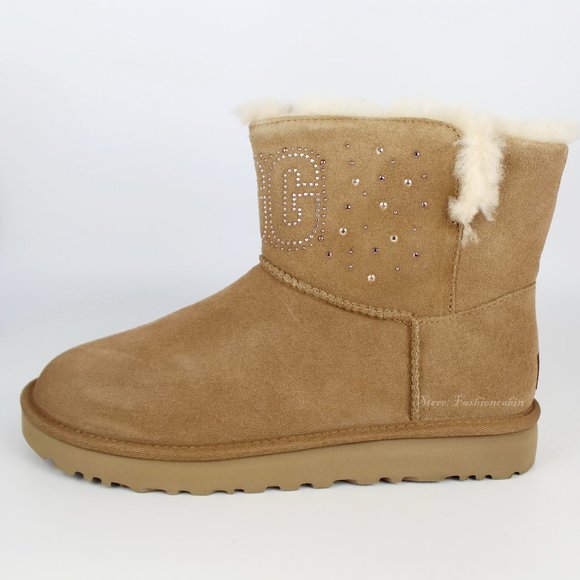 NEW UGG Gem Lined Classic Mini Boots - Picture 2 of 13